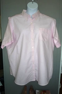 Camisa CABIN CREEK para mujer talla 22W blusa abotonada rosa sin arrugas - Imagen 1 de 5