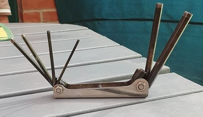 Eklind Fold Up Large Tool 3mm - 10mm Hex Key 6 Pc Set Used - Image 1 of 4