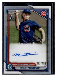 2024 Bowman Chrome Prospect 1st Auto Mason McGwire #CPA-MM Refractor /499 - Picture 1 of 2