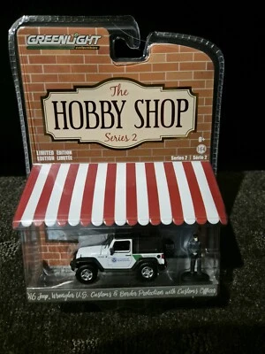 1.64 Greenlight Hobby Shop 2016 Jeep Wrangler US Customs With Customs Officer - image 1 of 2