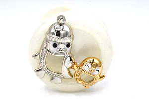 Bath Body Works Scentportable Holder White Sparkle Silver Gold Car Scent Clip - Picture 1 of 2