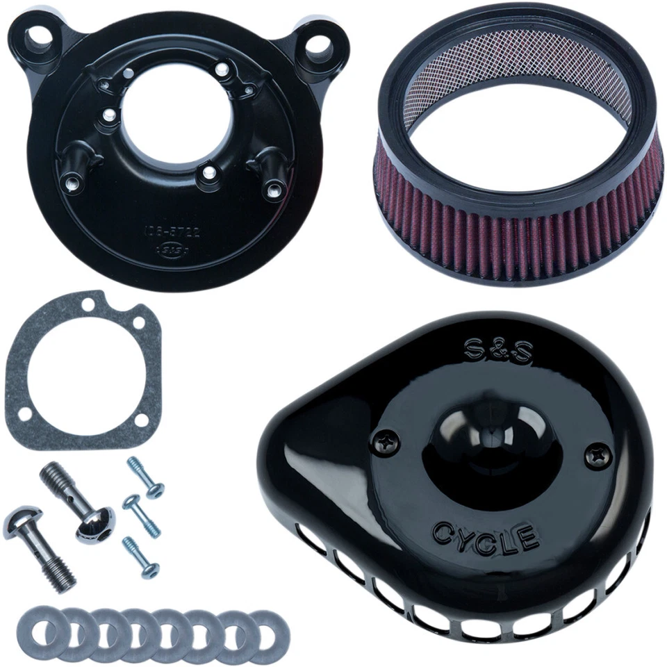 S&S Cycle Air Cleaner Mounted 01-17Twin Cam (Black) 170-0442 - Image 1 of 1