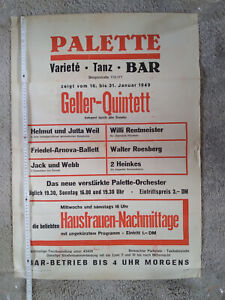 Plakat Palette Frankfurt 1949; Varieté