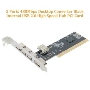 Neu 4 Ports PCI-E auf USB 2.0 HUB PCI Express Erweiterungskarte Adapter Konverter - Bild 1 von 6