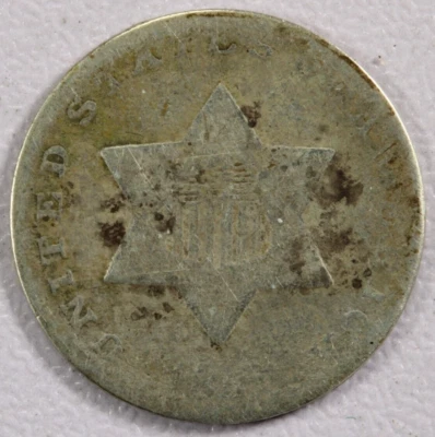 1852 3 Cent Silver - AG Weak Date - Image 1 of 2