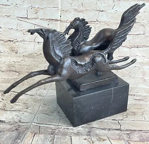 Abstract Modern Art Running Horses Bronze Sculpture Statue Signed Original Art - Picture 1 of 10