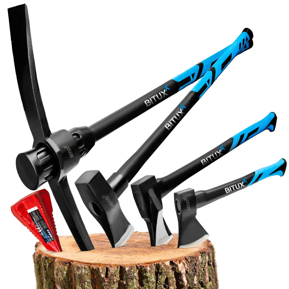 Axt Beil Spaltaxt Spalthammer Spitzhacke mit Fiberglasgriff Spaltkeil BITUXX - Bild 1 von 1