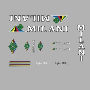 Juego de calcomanías, pegatinas para bicicleta Milani - blanco - n.751 - Imagen 1 de 1