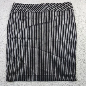Women's Straight Pencil Skirt Black & White Pinstripe Mixxed26 Large Knee Length - Picture 1 of 8