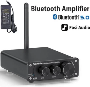 Fosi Audio BT10A Bluetooth 5.0 Stereo Audio Amplifier Receiver Mini Hi-Fi 50Wx2 - Picture 1 of 8