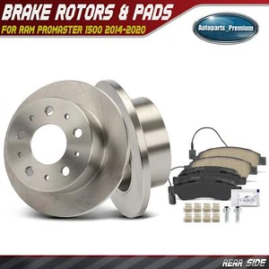 Rear Side Disc Brake Rotor & Ceramic Brake Pads for Ram ProMaster 1500 2014-2020 - Picture 1 of 9