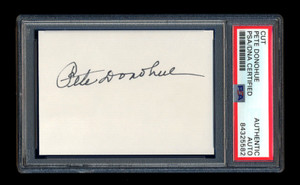 PETE DONOHUE SIGNED MINT CUT PSA/DNA AUTO CINCINNATI REDS HOF 1926 WINS LEADER