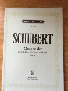 Franz Schubert Messe As-dur - Breitkopf Edition - Vocal Score D 678, Nr 1629 - Picture 1 of 3