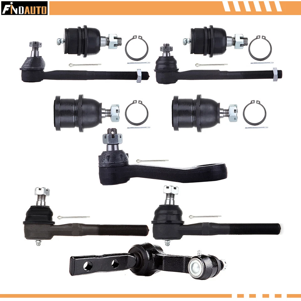 Fits 1997-2002 Ford Expedition 2WD 10x Front Ball Joints Pitman Arm Tie Rods Kit - Image 1 of 1