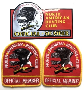 VTG 3- North American Hunting Club Sticker and  Patches 4-5" - Picture 1 of 5