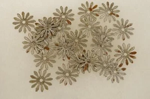 Artisan Costume Jewelry Supply Lot 18MM PIerced Flower Metal Stamped Findings - Picture 1 of 2