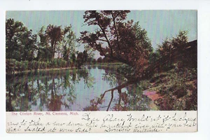 Clinton River Mt. Clemens Postcard Michigan c1910 - Picture 1 of 2