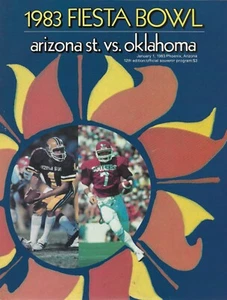 1983 FIESTA BOWL PROGRAMM ARIZONA STATE 32 OKLAHOMA STATE 21 MARCUS DUPREE MVP - Bild 1 von 5
