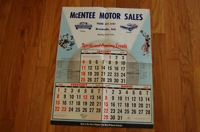 1970 McEntee Motor Sales Basketball Schedule Poster - UC, Xavier, Dayton, Miami - Image 1 of 4