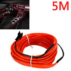 5M LED Red Interior EL Neon Glow Light Tube Optic Line Wire Stripe 12V BAVS