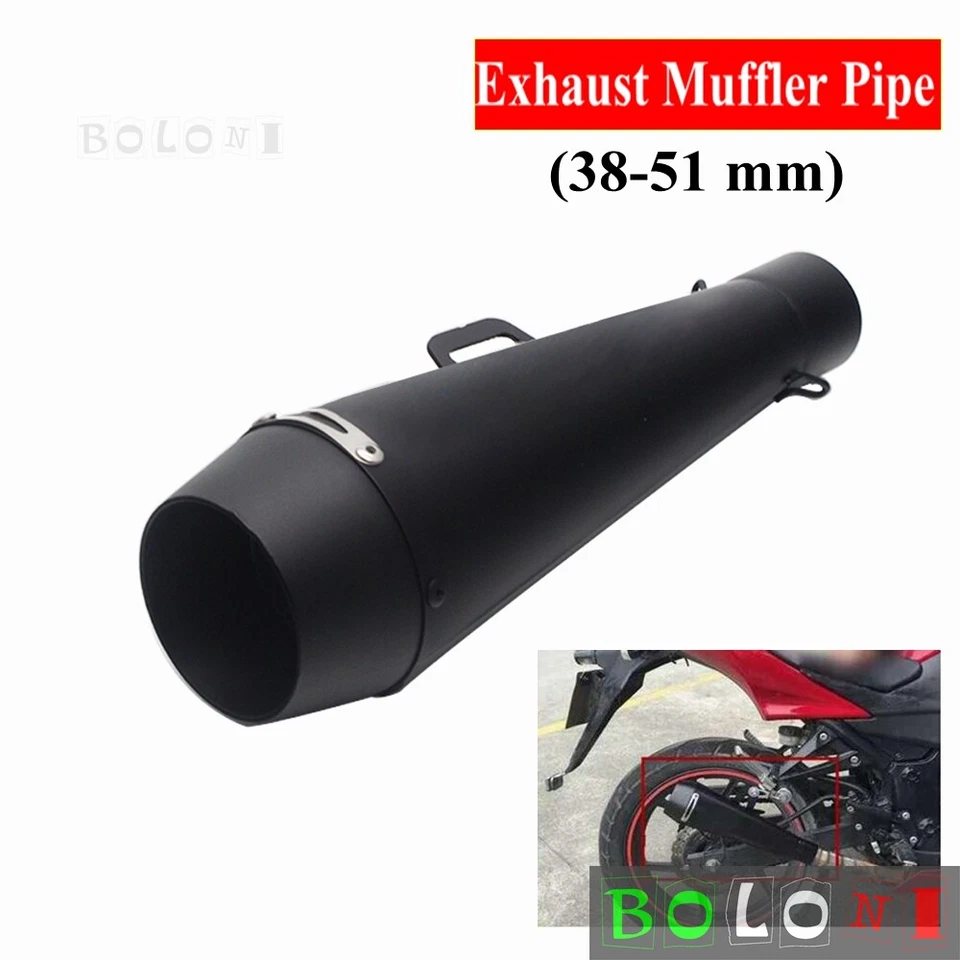 Tubo de escape 38-51 mm para Suzuki GSXR600 GSXR750 R1 R6 Honda CBR Kawasaki Ninja Foto 1 de 4