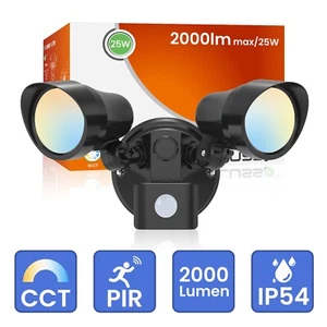 Iluminación Exterior LED Lámpara Exterior con Detector de Movimiento 25W Inundador Lámpara de Pared IP54 - Imagen 1 de 12