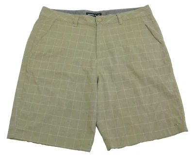 Pantalones Cortos Chinos para Caminar O'Neill Para Hombre (Talla 36) Beige Frente Plano Cuadros 4 Bolsillos Foto 1 de 4