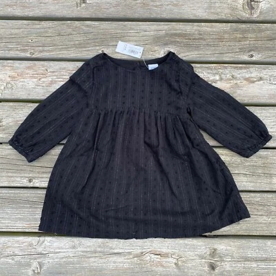 Antiguo Vestido de Fiesta Formal Azul Marino Negro con Hilo Plateado 6-12 meses Foto 1 de 4