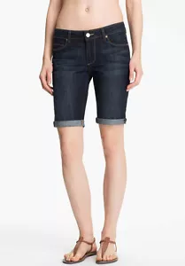 NWT PAIGE Womens DENIM Jax Stretch Bermuda Cuff Shorts Jeans Size 28 Kayla Wash - Picture 1 of 12