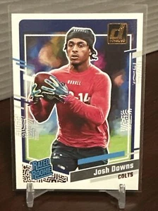 2023 Panini Donruss Rated Rookie Canvas Josh Downs RC Indianapolis Colts #25 - Picture 1 of 2