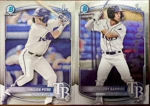 2025 Bowman Chrome Tampa Bay Rays 1st Bowman Lot (2)  Barrios & Pitre ⚾️FreeShip - Picture 1 of 2