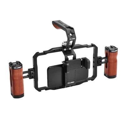 YELANGU LW101Vlogging Live Broadcast Smartphone Video Rig Handles Stabilizer Kit - Image 1 of 4