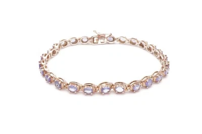 Pulsera tenis de plata de ley 925 de iolita de 7,25" Foto 1 de 4