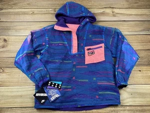 NWT NOS VTG 90 1990 Nike Aqua Gear 1/4 Zip Neon Reversible Pullover Jacket Sz M - Picture 1 of 12