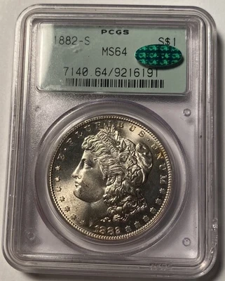 1882-S Morgan Silver Dollar PCGS MS64 CAC Looks Undergraded - Image 1 of 4