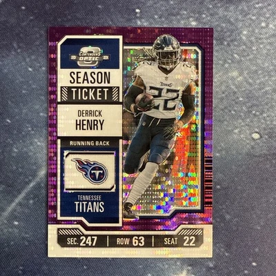 2023 Contenders Optic - Season Ticket Derrick Henry #55 Purple Pulsar Prizm /26 - Image 1 of 4