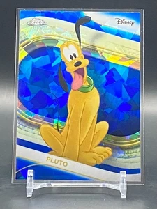 2025 Topps Chrome Disney Sapphire Pluto #95 Sapphire Refractor Mickey Mouse - Picture 1 of 3