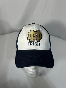 notre dame embroidered White & Blue Baseball Cap, Hat Strap back - Picture 1 of 3