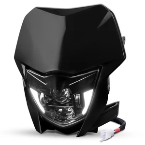 Enduro LED Headlight DRL w/Black Fairing For Yamaha WR450F WR250F 2017-2025 - Picture 1 of 8