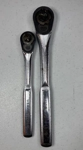 Vtg CRAFTSMAN 1/2" & 3/8” Drive Socket Wrench VQ 44809 Made in USA Lot Of 2 - Picture 1 of 7