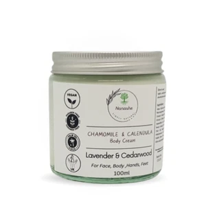 Body Cream Serum Lavender & Cedarwood with Chamomile & Calendula Extract -100ml - Bild 1 von 5