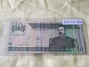 Dominican Republic 10 Pesos 2003 Circulated - A26 Tariff Incl - Picture 1 of 2