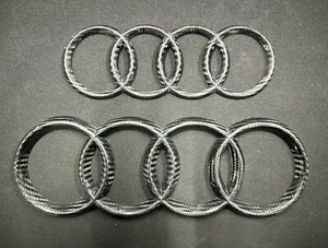 NEW CUSTOM AUDI B8 FRONT RADIATOR GRILLE AND REAR EMBLEM BADGE 8K0853736D2ZZ - Picture 1 of 11