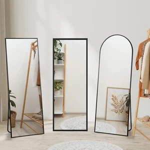 Oikiture Full Length Mirror Arched Dressing Floor Mirrors Wall Mirrors 166x60cm - Picture 1 of 118