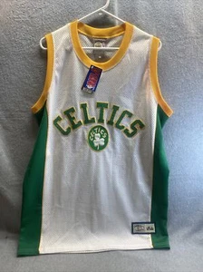 HARDWOOD CLASSICS Herren L Basketball Trikot weiß grün gelb CELTICS Rundhals - Bild 1 von 6