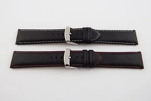 Echt Büffelleder Uhrenarmband Band Herren gepolstert Edelstahl SS Schnalle - Bild 1 von 3