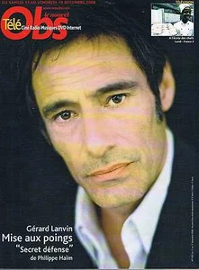 Tele Cine Obs N°2301 13 Dec 2008 : Gerard lanvin - Picture 1 of 1