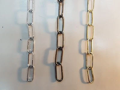 CATENA PER LAMPADARI IN FERRO TIPO GENOVESE DA 1 METRO CROMATA/DORATA/BRONZATA