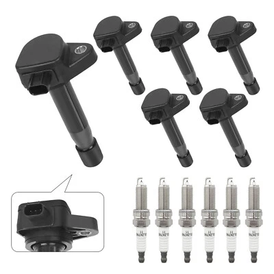 6Pcs Ignition Coils and Spark Plugs For 2009-2015 Honda Pilot Ridgeline 3.5L - Image 1 of 4