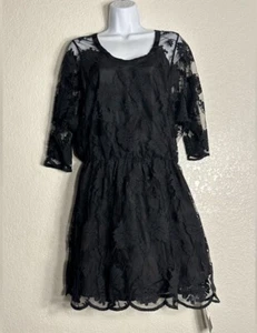 Michelle Mason Silk/Lace Mini Dress Y2K Goth Whimsigoth Punk Fem 10 Whimsigoth - Picture 1 of 10